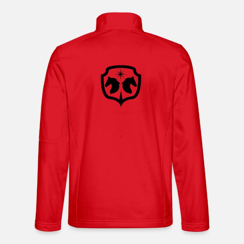 Pferde - Unisex Softshelljacke - Rot