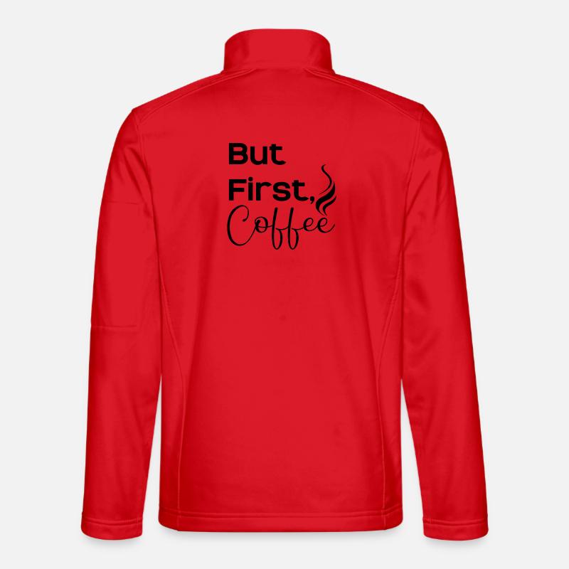 But first caffee - Unisex Softshell Jacket - red
