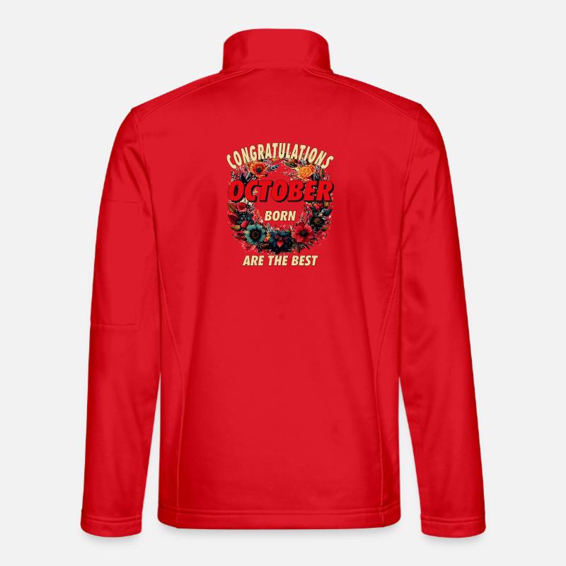 CONGRATULATIONS OCTOBER - Unisex Softshell Jacket - red