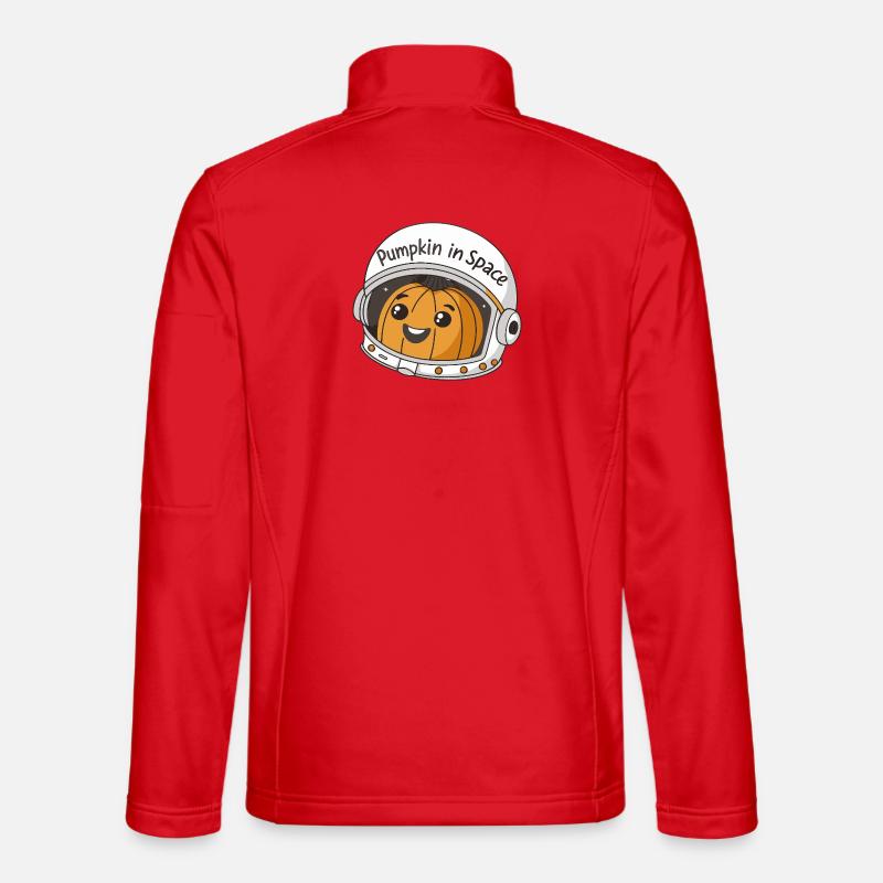 Pumpkin in Astral Space - Unisex Softshell Jacket - red