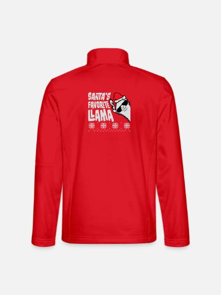 Santa's Favorite Llama Cool Sonnenbrille Seitlich - Unisex Softshelljacke - Rot - Hinten