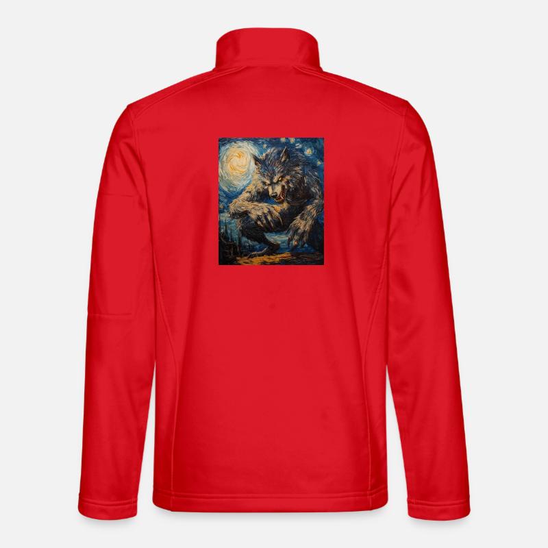 Werwolf Wolf Van Gogh Style Unisex Softshelljacke