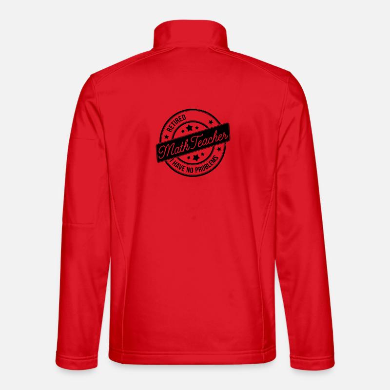 Math Humor Retired Teacher Retirement - Unisex Softshell Jacket - red
