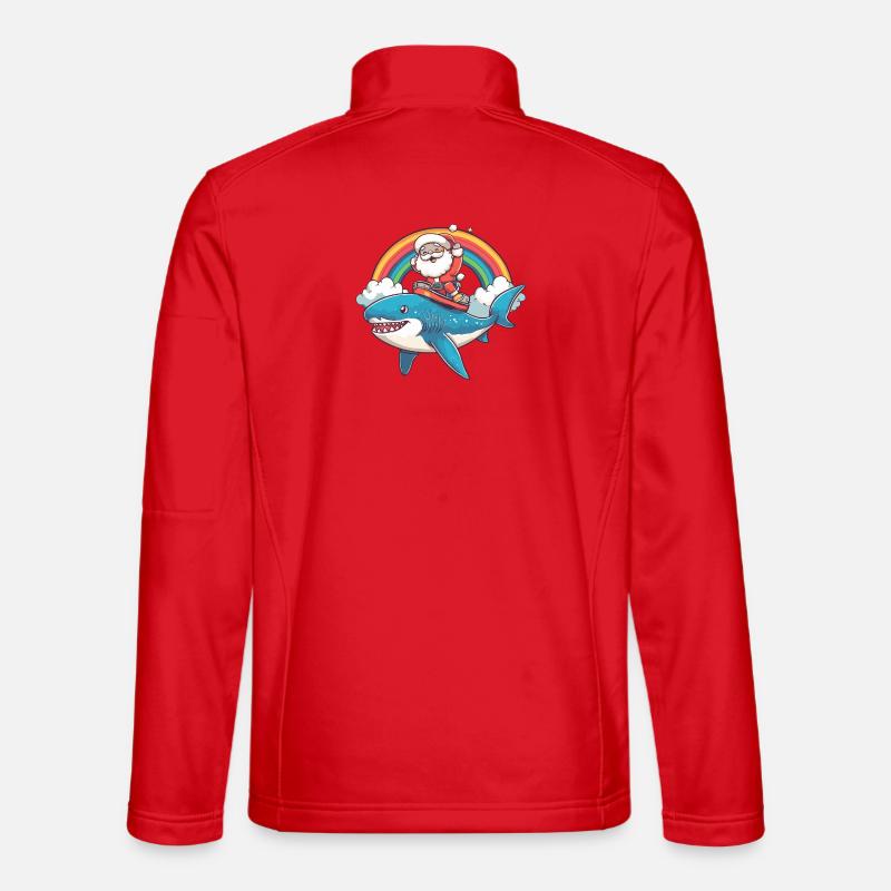 Hai Weihnachtsmann Weihnachten - Unisex Softshelljacke - Rot