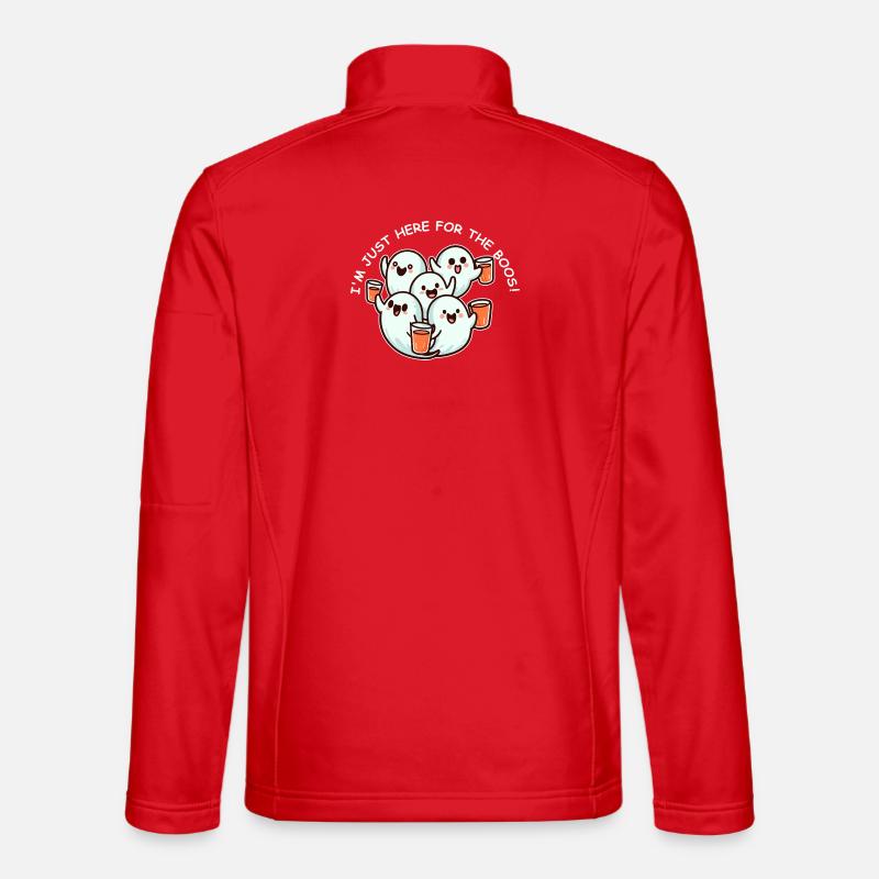 Festive ghosts and coloured glasses - Unisex Softshell Jacket - red