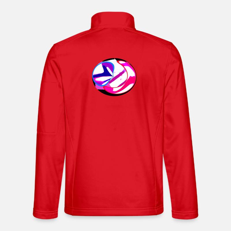 Néon tourbillon abstrait Veste en tissu softshell Unisexe