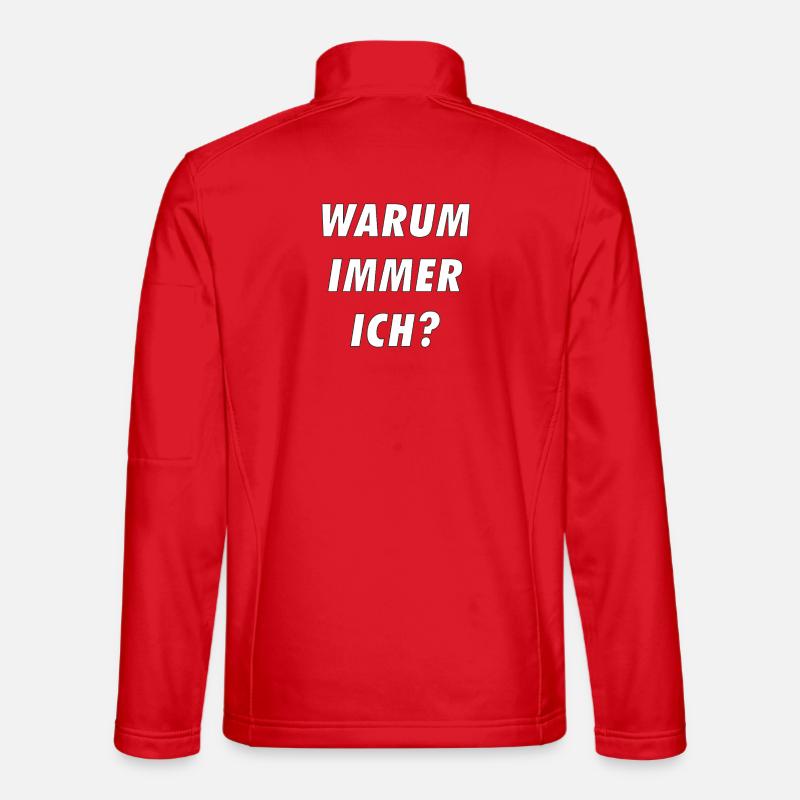 WHY ALWAYS I - Unisex Softshell Jacket - red