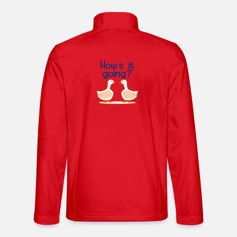 GÄNSE-GANS-FREUNDSCHAFT - Unisex Softshelljacke - Rot