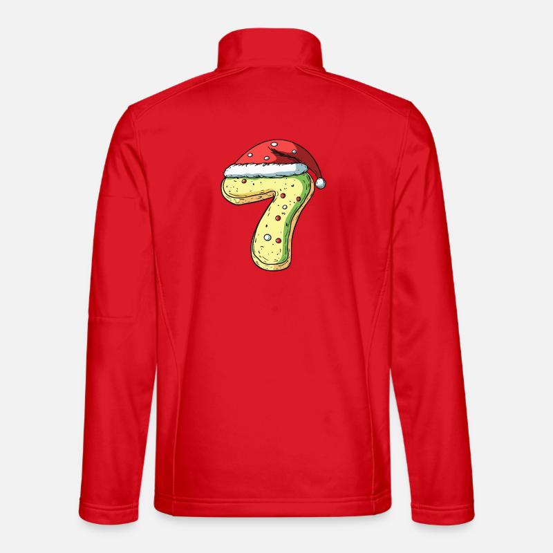 7 Number Cookie Christmas - Unisex Softshell Jacket - red