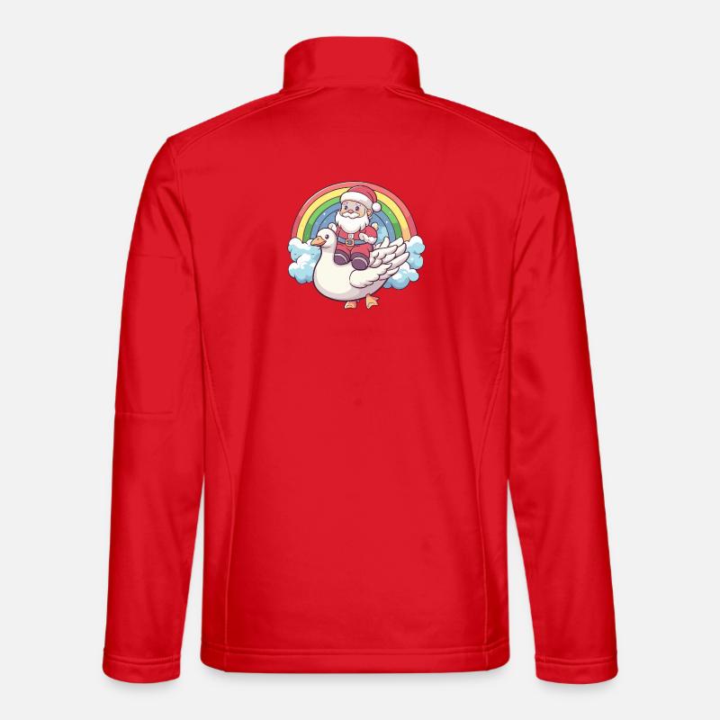Gans Weihnachtsmann Weihnachten - Unisex Softshelljacke - Rot