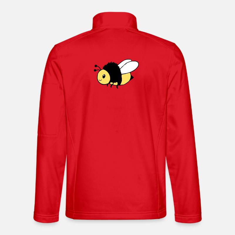 Cute Bee T-Shirt Funny Design Beekeeper - Unisex Softshell Jacket - red