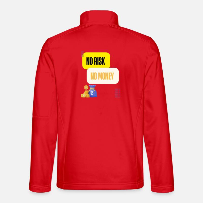 No Risk No Money - Unisex Softshell Jacket - red