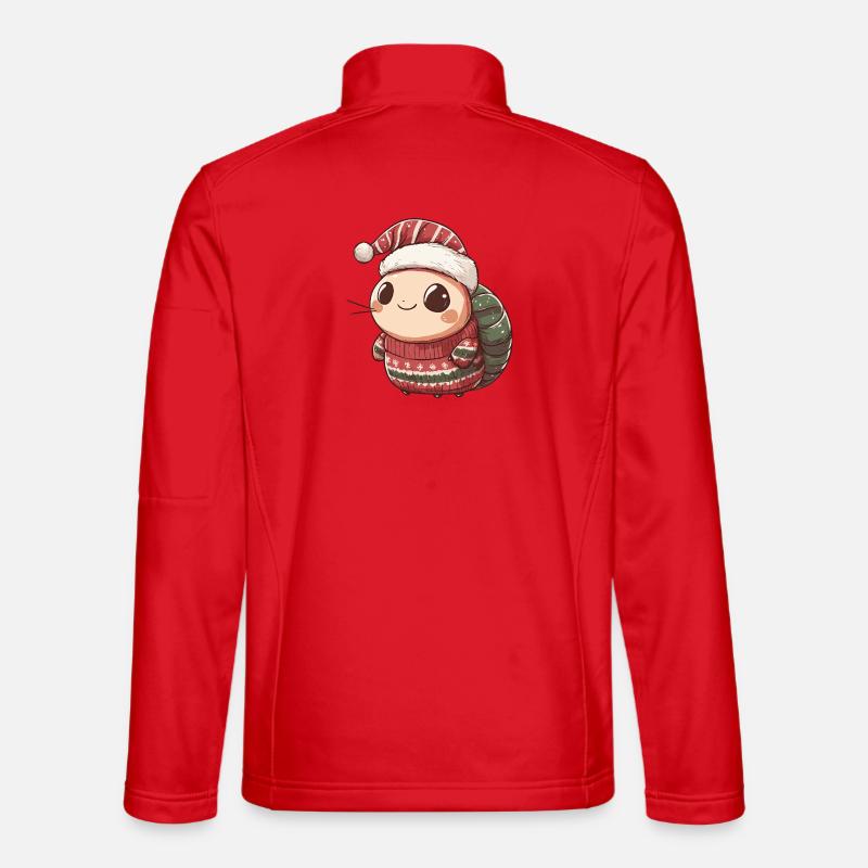 Schnecke Weihnachten - Unisex Softshelljacke - Rot