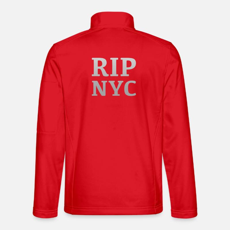 RIP NYC Monochromes Design - Unisex Softshelljacke - Rot