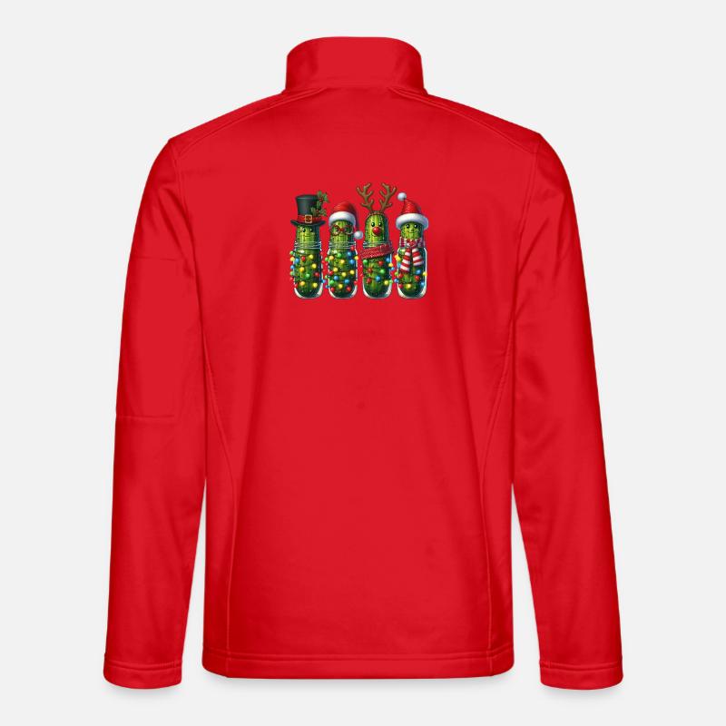 Cucumbers Christmas Squad Lights - Unisex Softshell Jacket - red