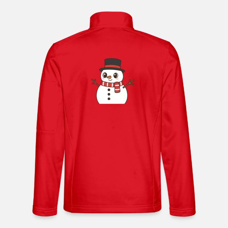 Schneemann - Unisex Softshelljacke - Rot
