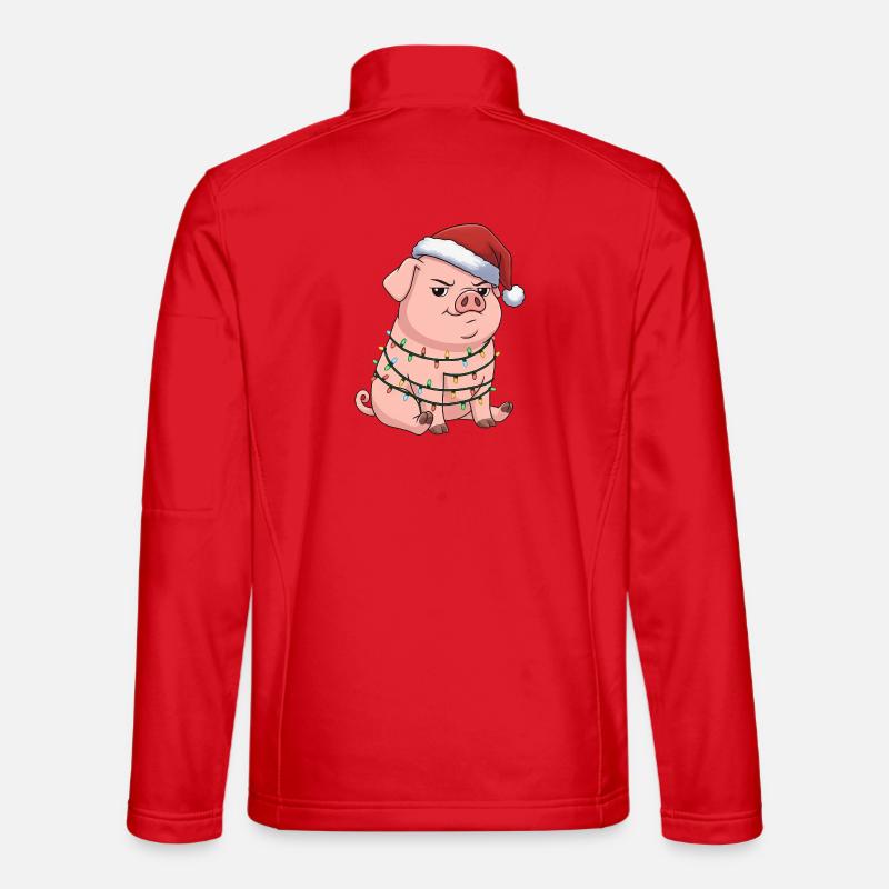 Grumpy Pig Christmas Clumsy Santa Funny Unisex Softshell Jacket