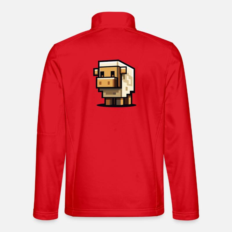 Block Sheep – Sweet Pixel Sheep - Unisex Softshell Jacket - red