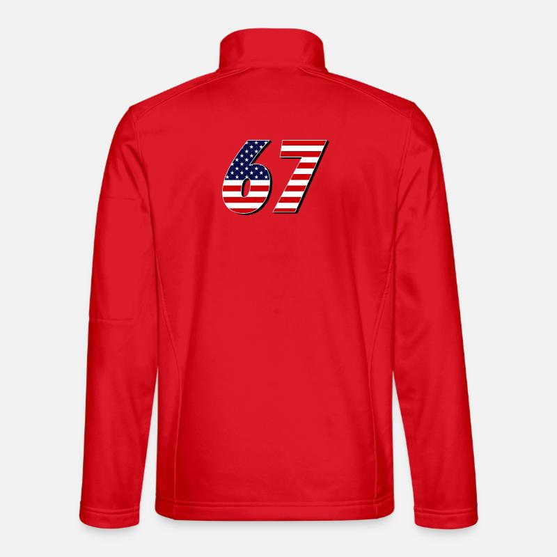 Sixty-seven, 67, 6, 7 - Unisex Softshell Jacket - red