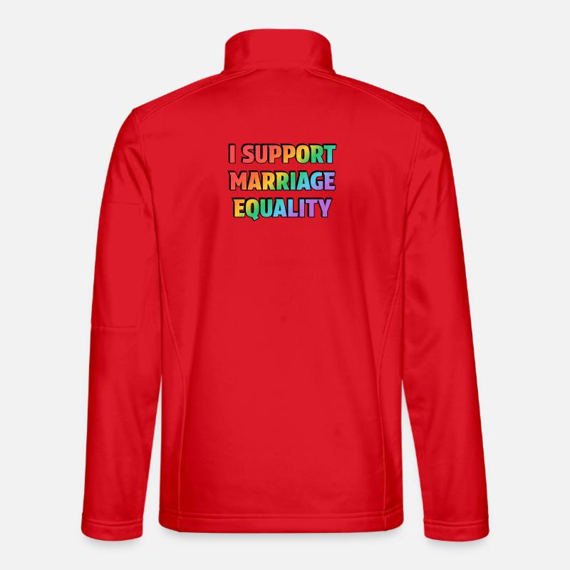 I Support Marriage Equality - Unisex Softshell Jacket - red