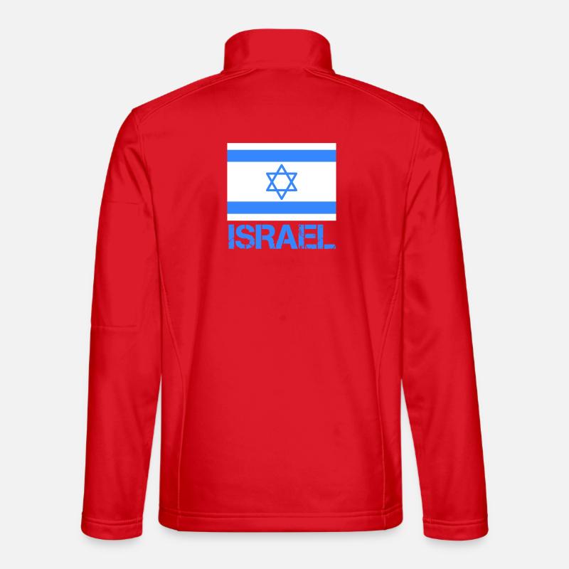 Flagge Israels mit Davidstern - Unisex Softshelljacke - Rot