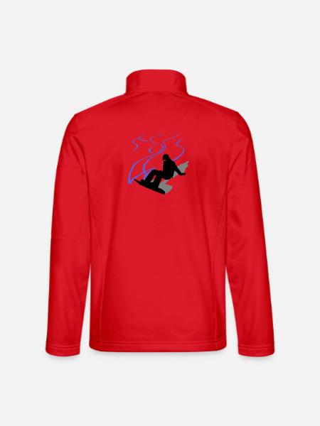 Snowboard - Unisex Softshell Jacket - red