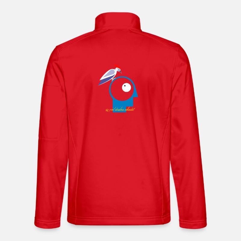 Too much thinking is harmful - Unisex Softshell Jacket - red