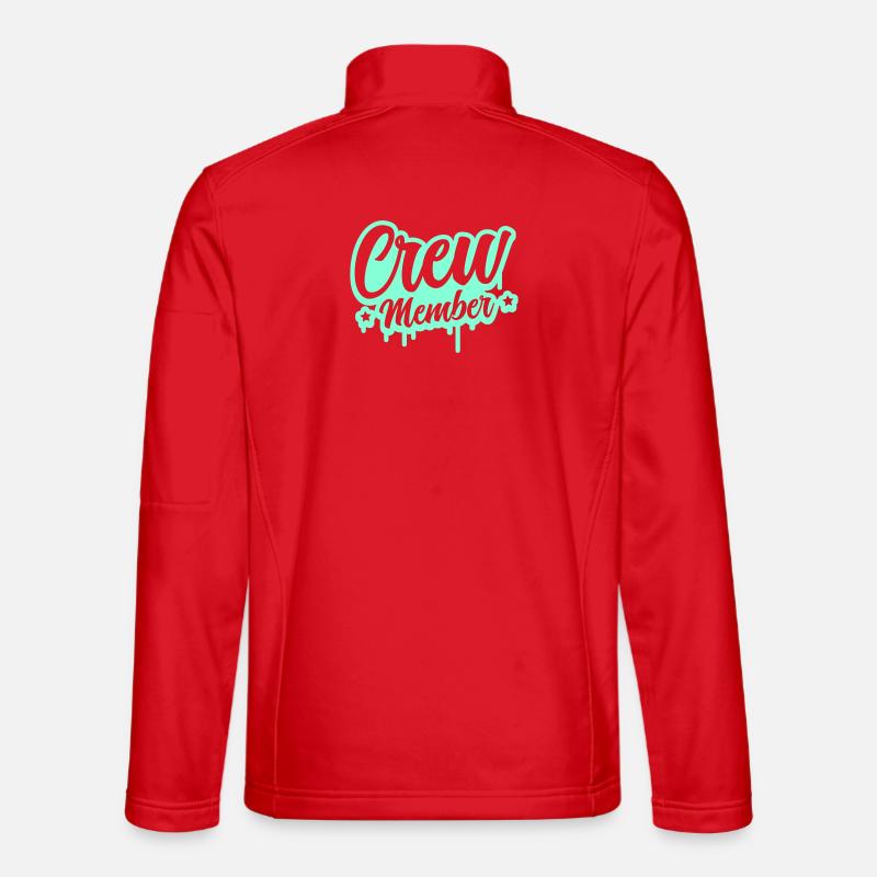 Crew Member Spritz Script - Unisex Softshell Jacket - red