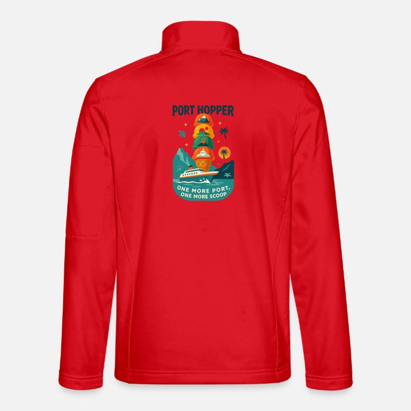 Port Hopper Scoop Kreuzfahrt - Unisex Softshelljacke - Rot