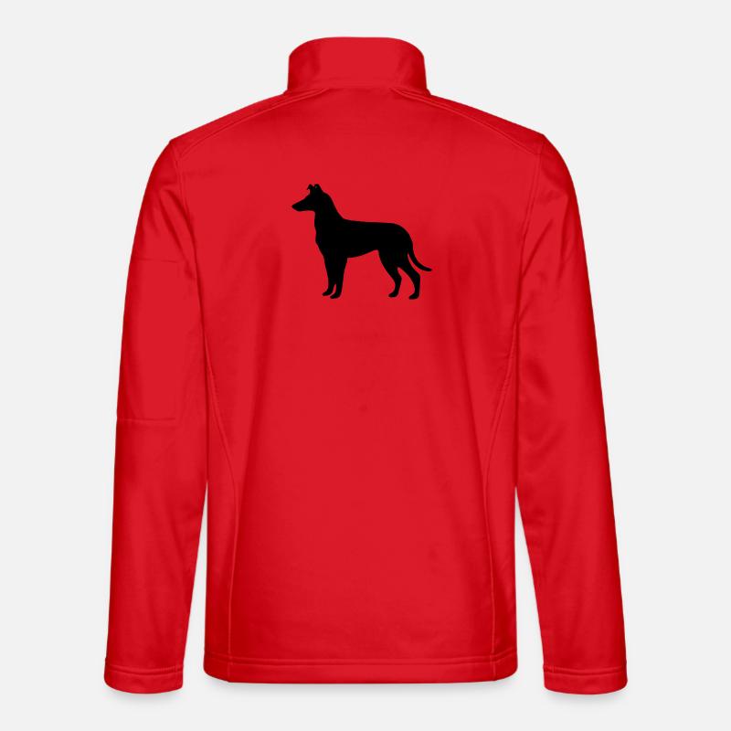 Collie_Schwarz - Unisex Softshell Jacket - red