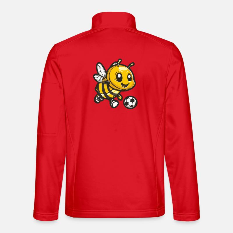 Bee with soccer ball Unisex Softshell Jacket