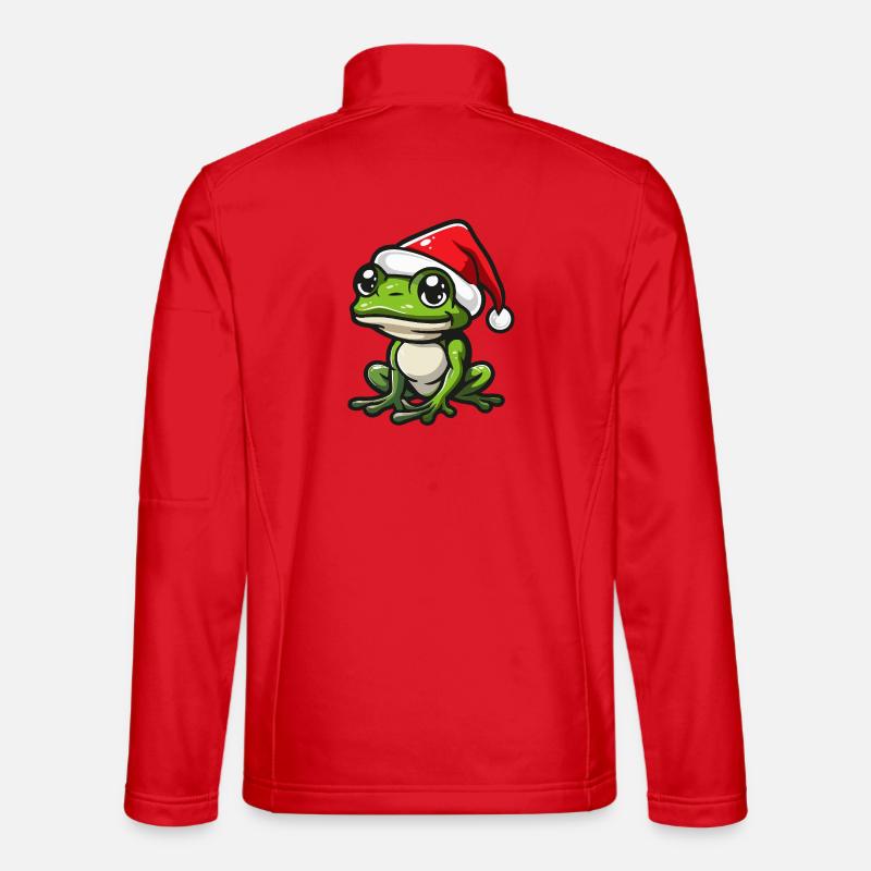 Frosch Weihnachten - Unisex Softshelljacke - Rot