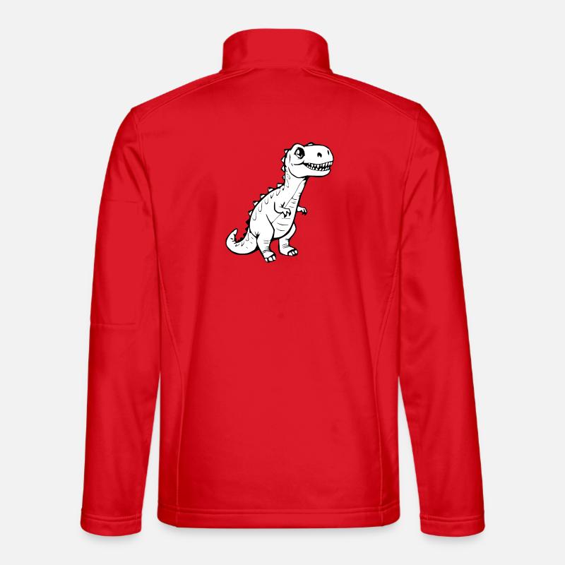 Cute dinosaur - Unisex Softshell Jacket - red
