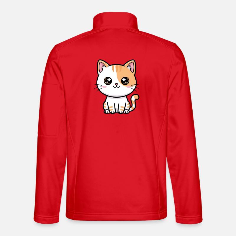 Kawaii Calico Kitty - Unisex Softshelljacke - Rot