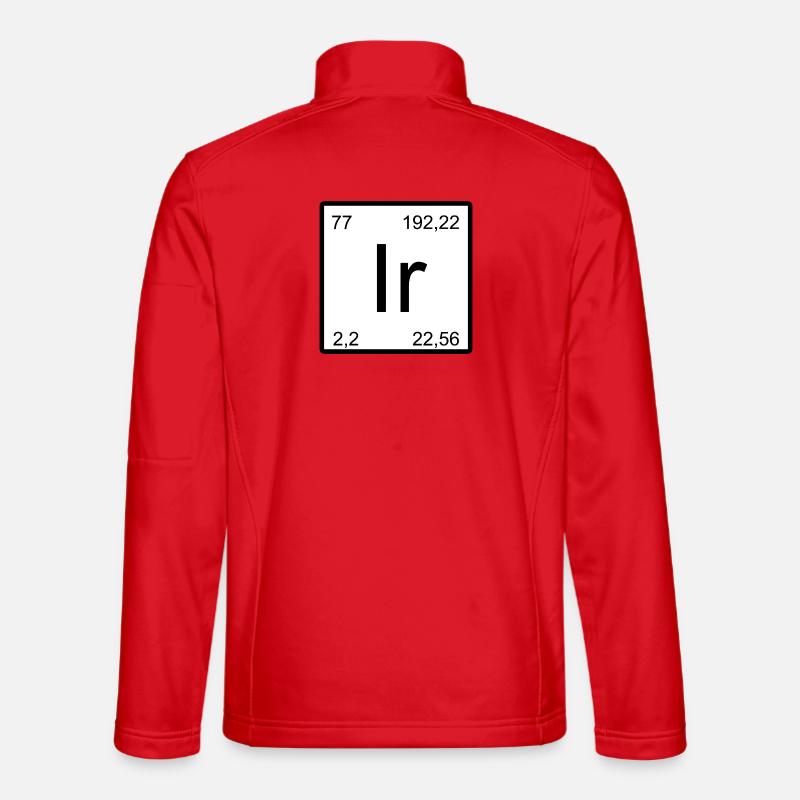 Iridium symbol in the periodic table - Unisex Softshell Jacket - red