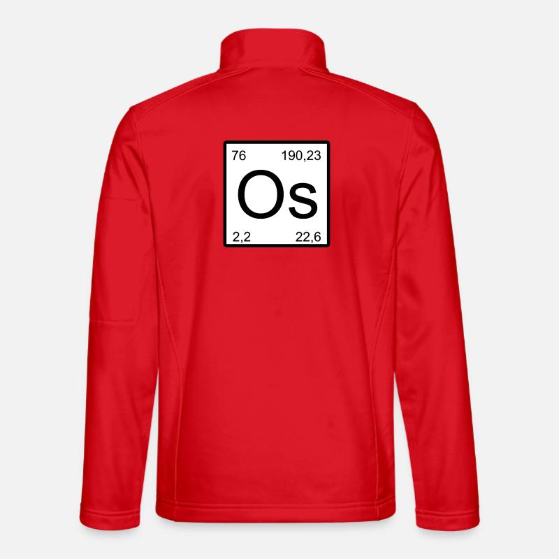 Osmium symbol in periodic table style - Unisex Softshell Jacket - red