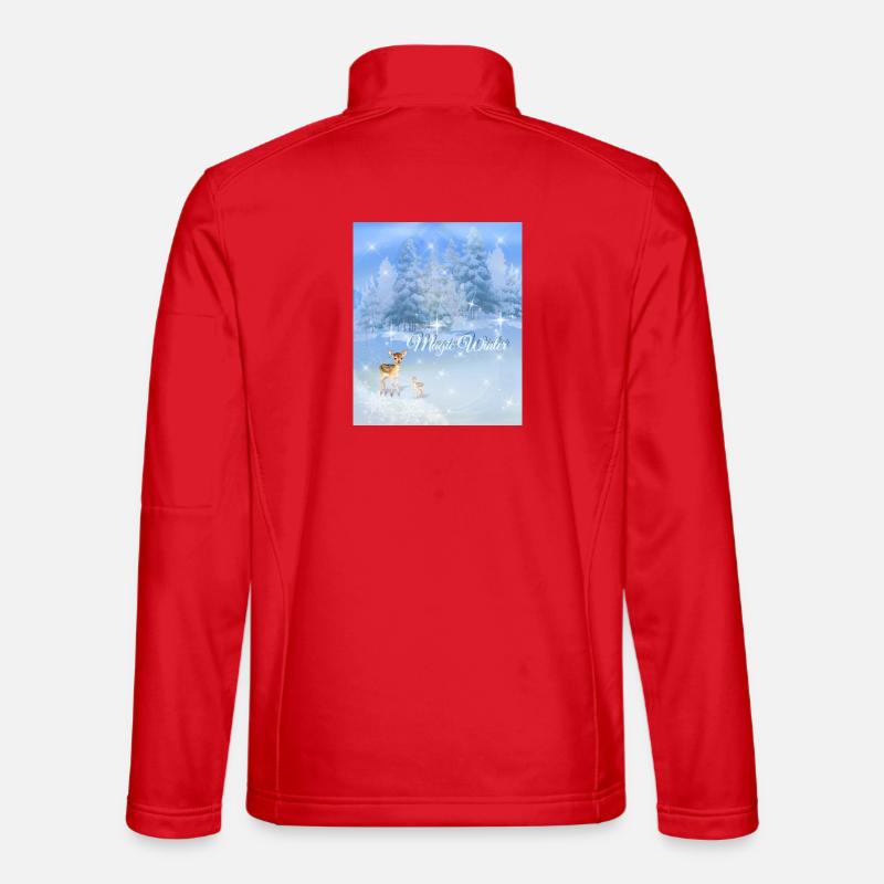 Magic Winter | Enchanting Christmas Design - Unisex Softshell Jacket - red