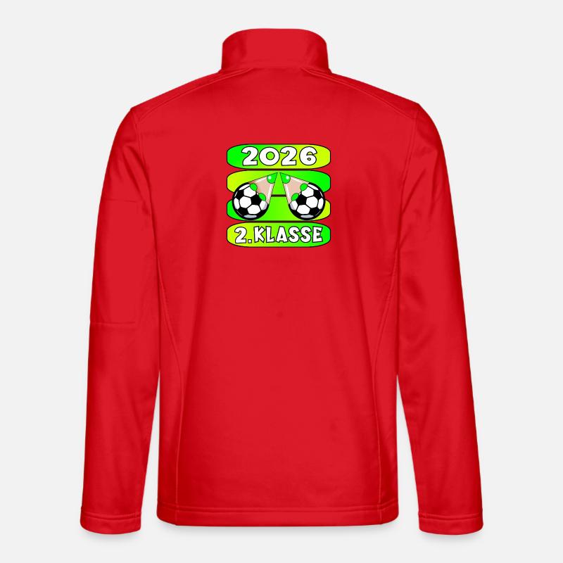 Fussball Grundschule 2 Klasse 2026 - Unisex Softshelljacke - Rot