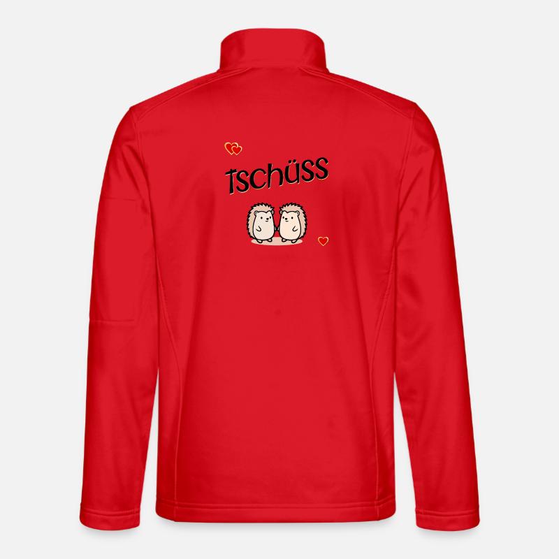 Abschied Kollegen Tschüss Igel - Unisex Softshelljacke - Rot