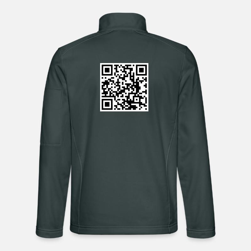 QR code quote funny humor Unisex Softshell Jacket