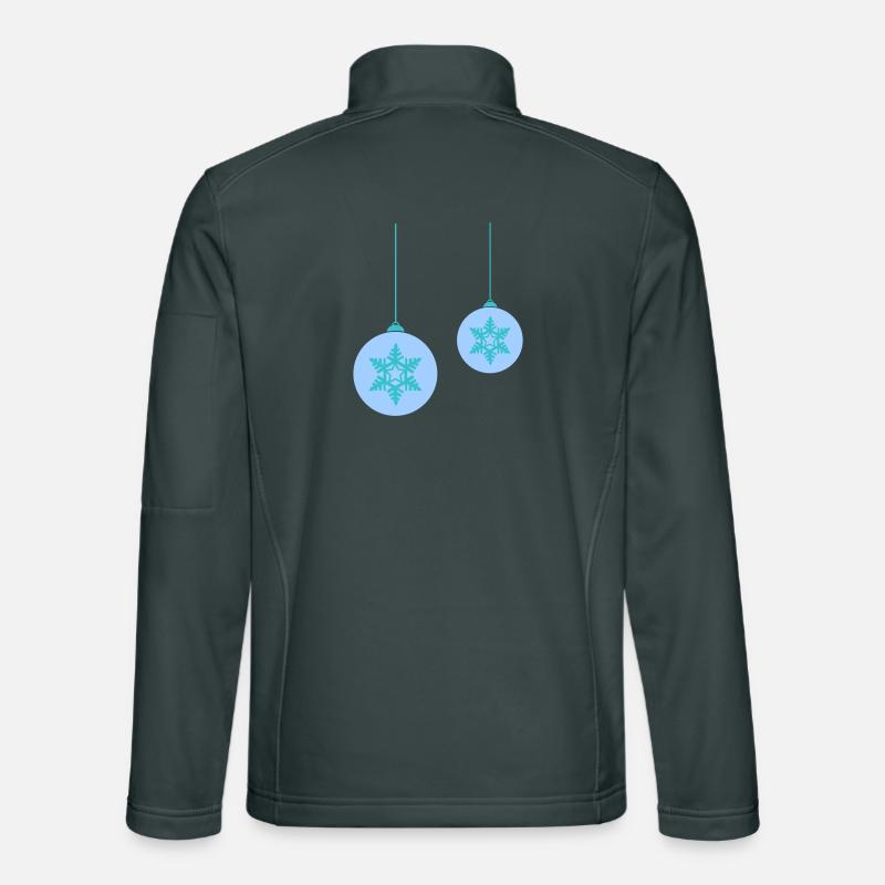 Winter Snowflakes Balls Unisex Softshell Jacket