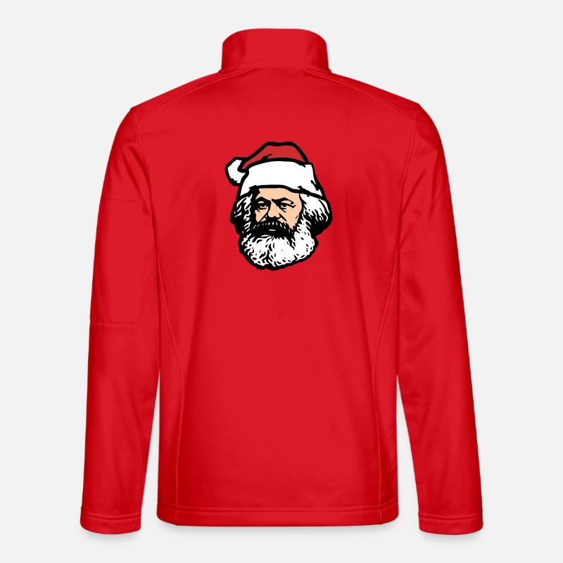 Karl Marx Santa Claus | Silhouette – classic - Unisex Softshell Jacket - red