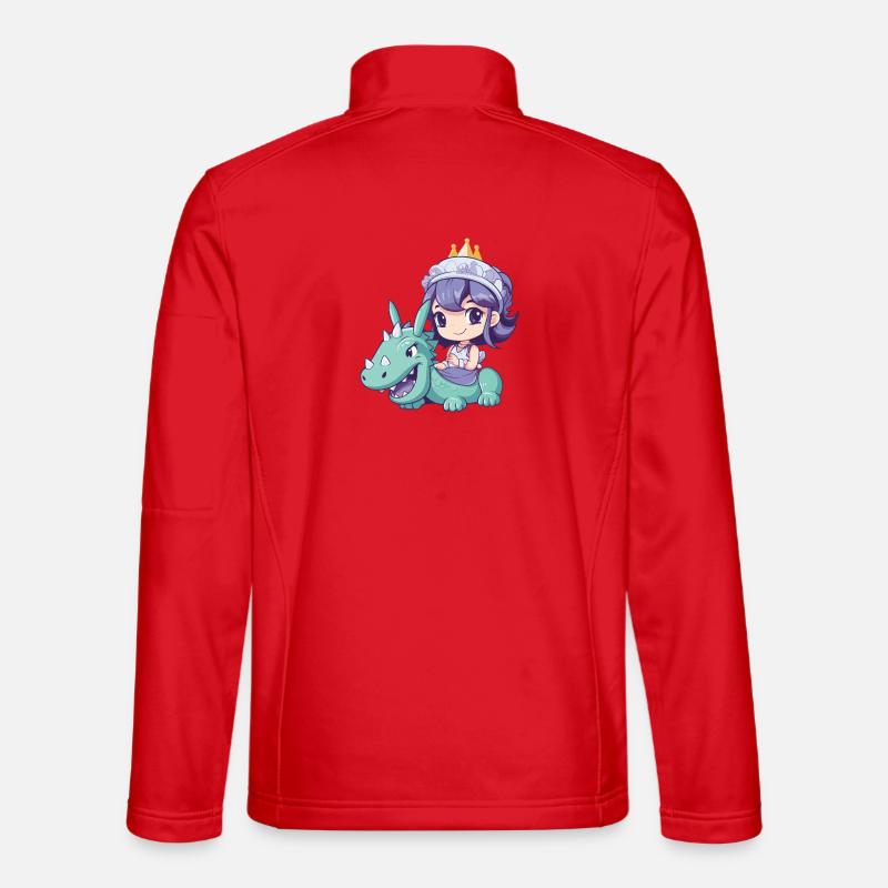Princess Dragon Comic - Unisex Softshell Jacket - red