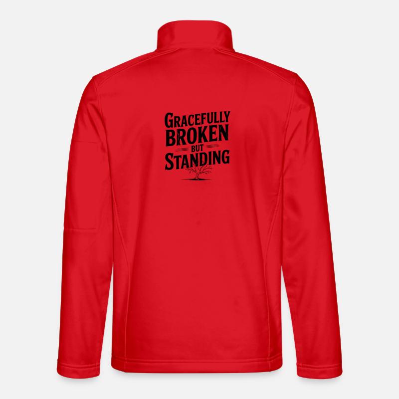 Gracefully Broken but Standing - Unisex Softshell Jacket - red