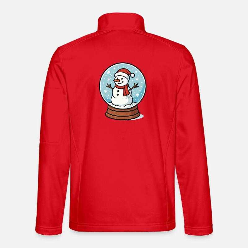 Snow Globe Snowman - Unisex Softshell Jacket - red