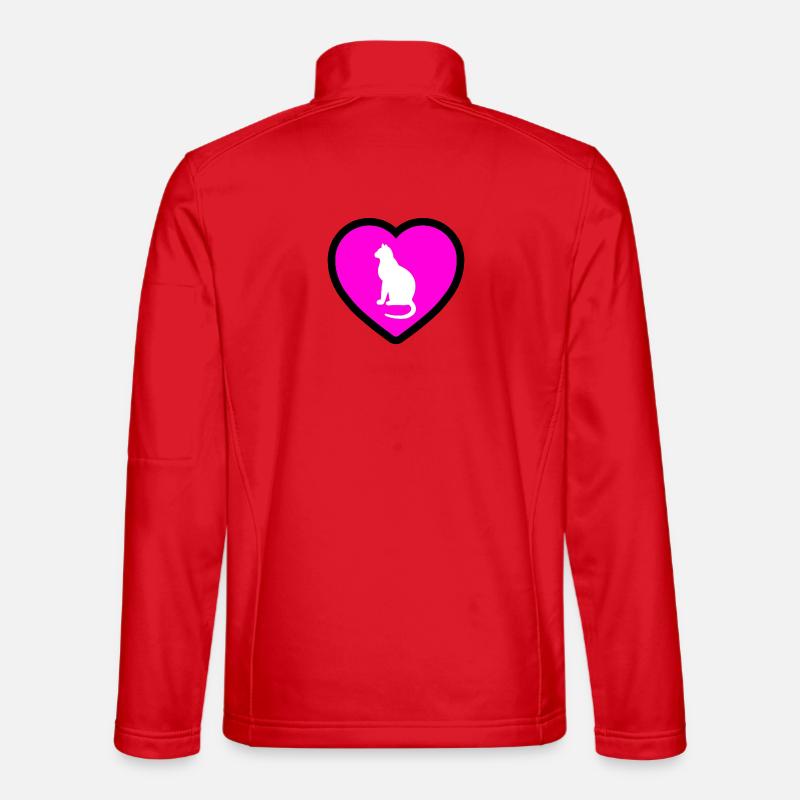 Cat - Unisex Softshell Jacket - red