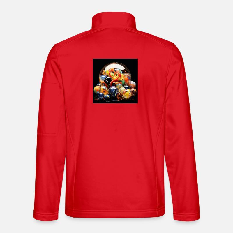 Farbige Glaskugel Explosion - Unisex Softshelljacke - Rot