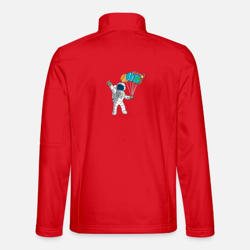 Astronautes Outer Space 3rd Anniversaire Planet Balloons Veste en tissu softshell Unisexe
