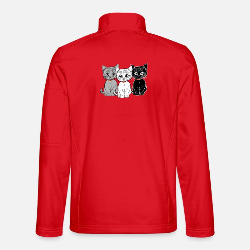 Three Kittens - Unisex Softshell Jacket - red