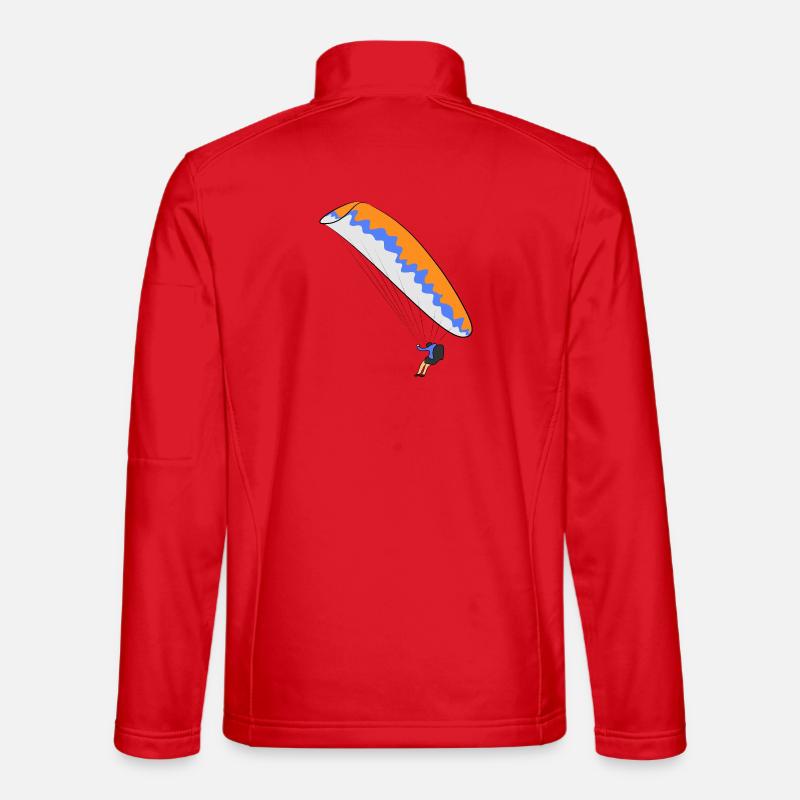 Gleitschirm Fliegen - Unisex Softshelljacke - Rot